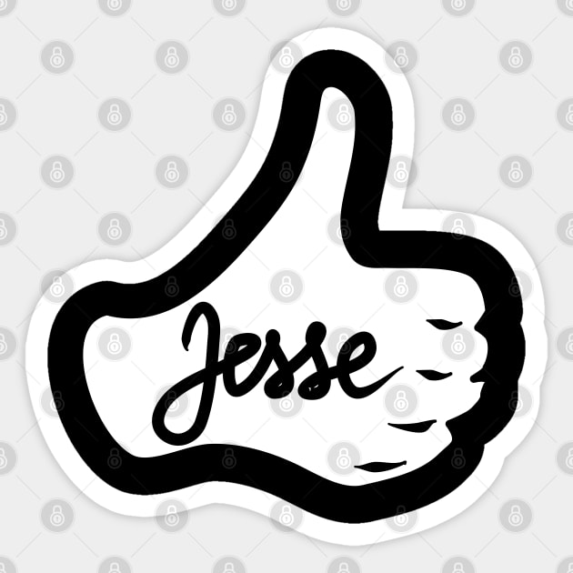 Men name Jesse Sticker by grafinya